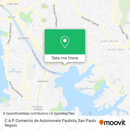 Mapa C.A.P. Comercio de Automoveis Paulista