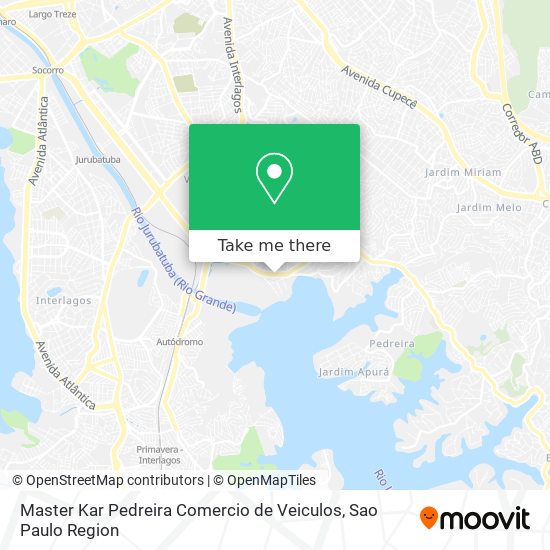 Mapa Master Kar Pedreira Comercio de Veiculos