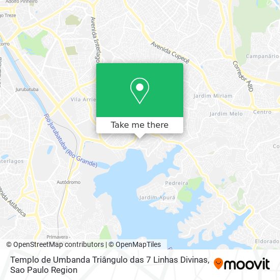 Templo de Umbanda Triângulo das 7 Linhas Divinas map