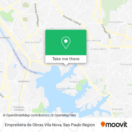 Mapa Empreiteira de Obras Vila Nova