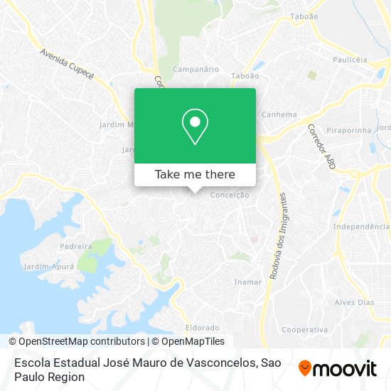 Mapa Escola Estadual José Mauro de Vasconcelos