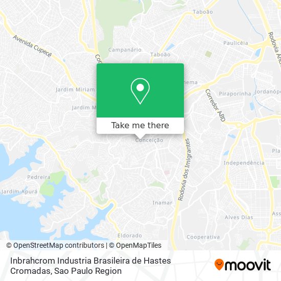 Mapa Inbrahcrom Industria Brasileira de Hastes Cromadas