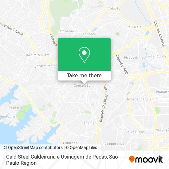 Mapa Cald Steel Caldeiraria e Usinagem de Pecas