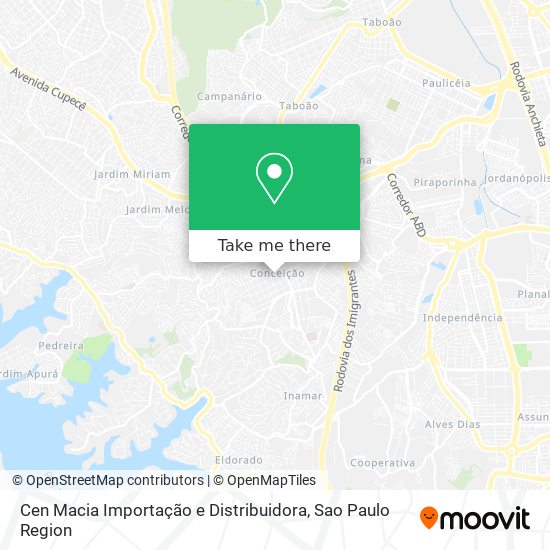 Mapa Cen Macia Importação e Distribuidora