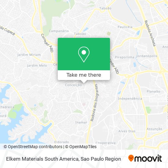 Elkem Materials South America map