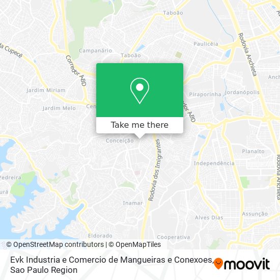 Mapa Evk Industria e Comercio de Mangueiras e Conexoes