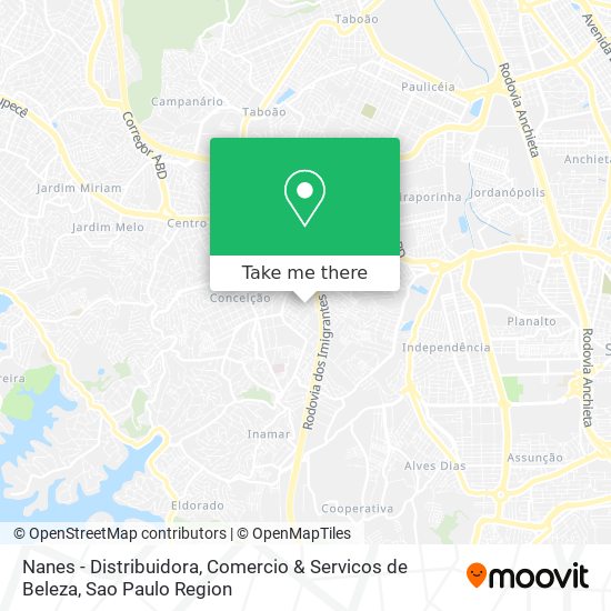 Mapa Nanes - Distribuidora, Comercio & Servicos de Beleza