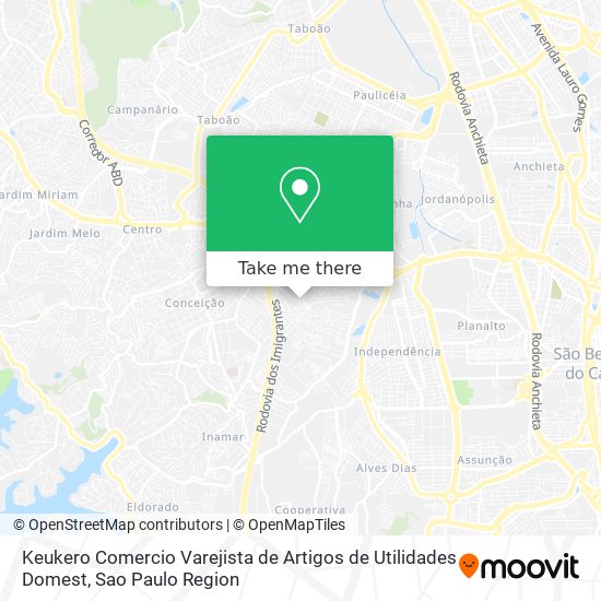 Keukero Comercio Varejista de Artigos de Utilidades Domest map