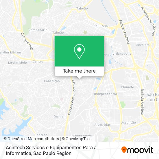 Mapa Acintech Servicos e Equipamentos Para a Informatica