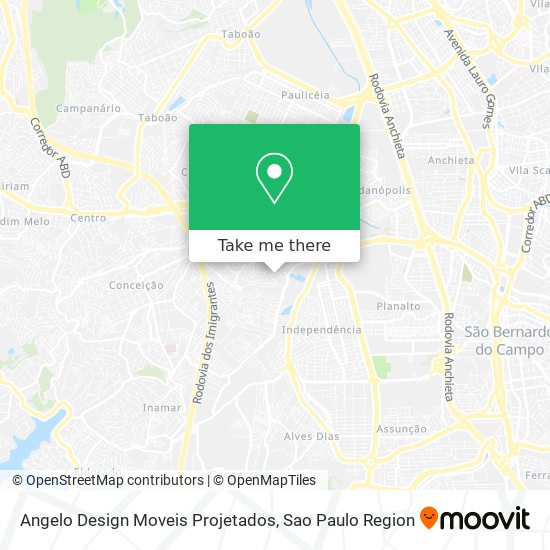 Mapa Angelo Design Moveis Projetados