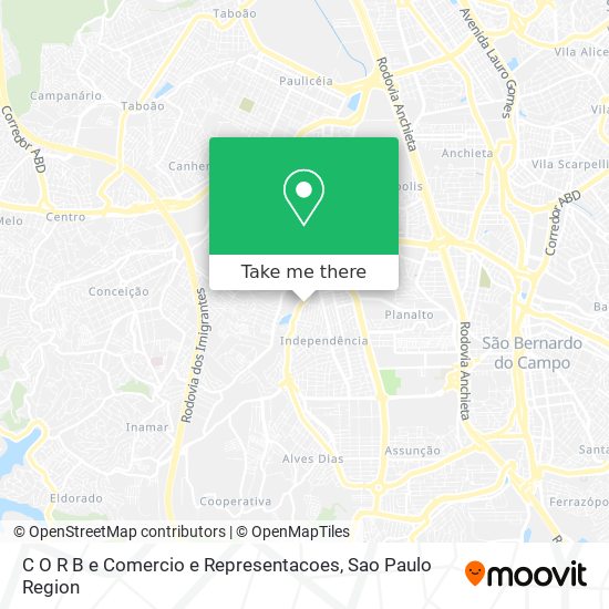 C O R B e Comercio e Representacoes map