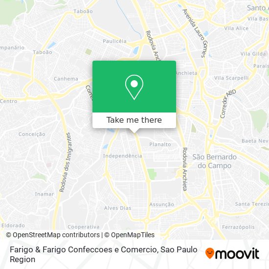 Farigo & Farigo Confeccoes e Comercio map