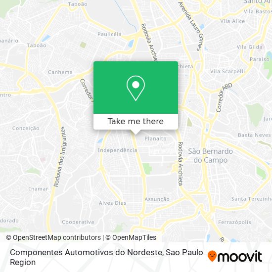 Componentes Automotivos do Nordeste map