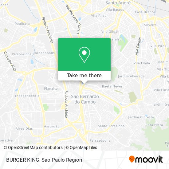 BURGER KING map