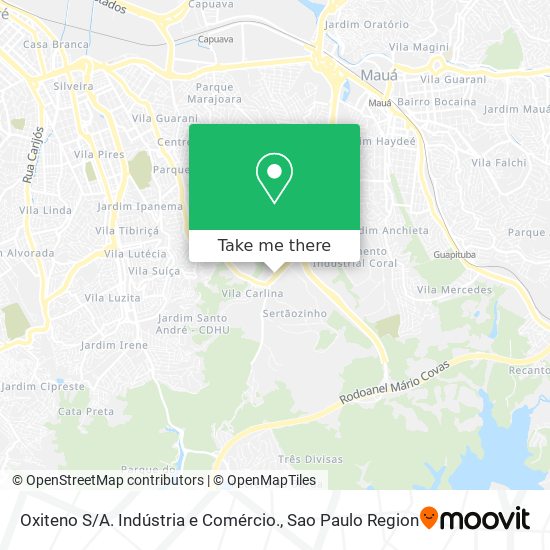 Oxiteno S / A. Indústria e Comércio. map