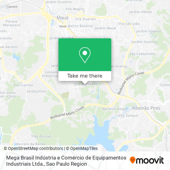 Mega Brasil Indústria e Comércio de Equipamentos Industriais Ltda. map