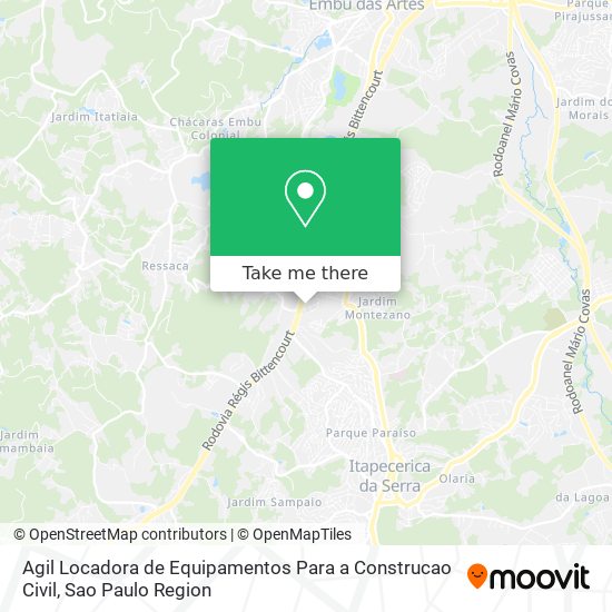 Agil Locadora de Equipamentos Para a Construcao Civil map