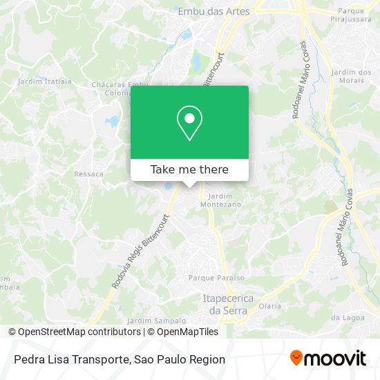 Pedra Lisa Transporte map