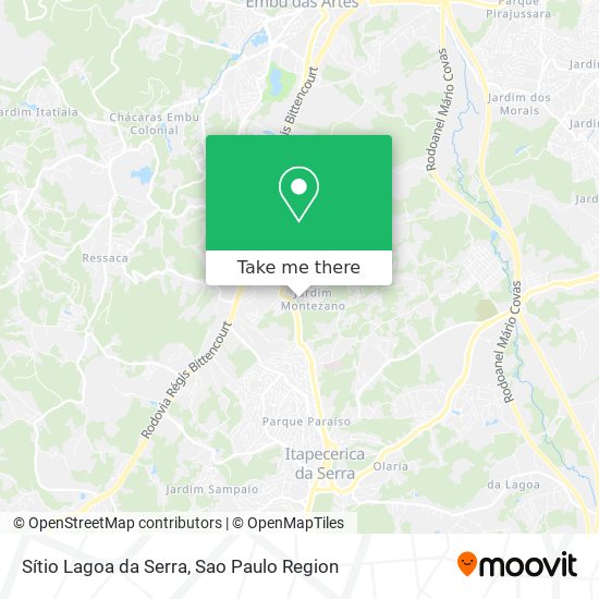 Sítio Lagoa da Serra map