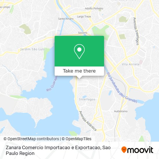 Zanara Comercio Importacao e Exportacao map