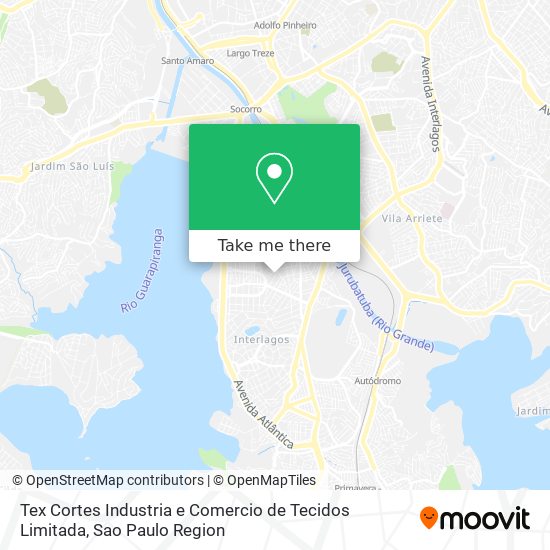 Tex Cortes Industria e Comercio de Tecidos Limitada map