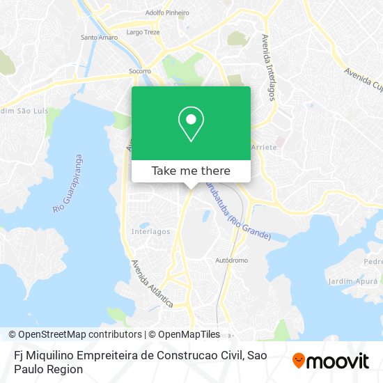 Mapa Fj Miquilino Empreiteira de Construcao Civil