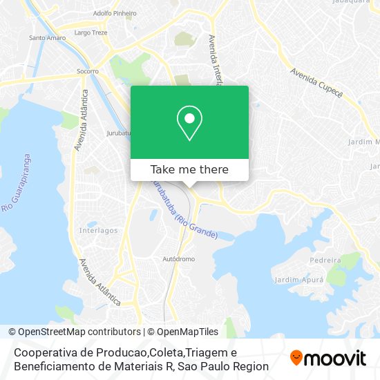 Mapa Cooperativa de Producao,Coleta,Triagem e Beneficiamento de Materiais R