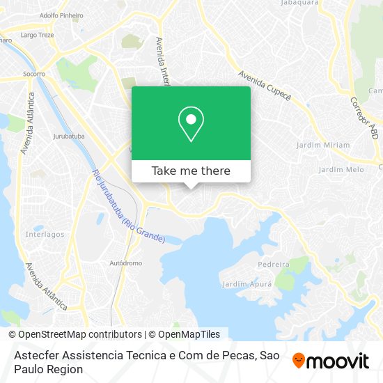 Mapa Astecfer Assistencia Tecnica e Com de Pecas