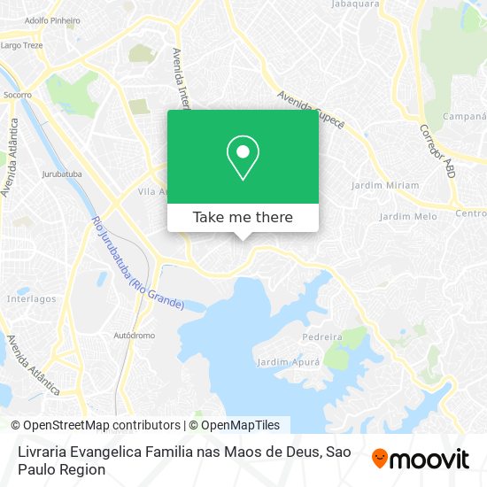 Livraria Evangelica Familia nas Maos de Deus map