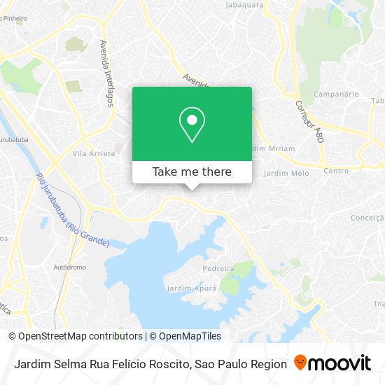 Mapa Jardim Selma Rua Felício Roscito