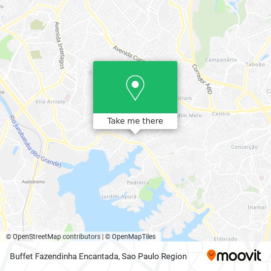 Mapa Buffet Fazendinha Encantada