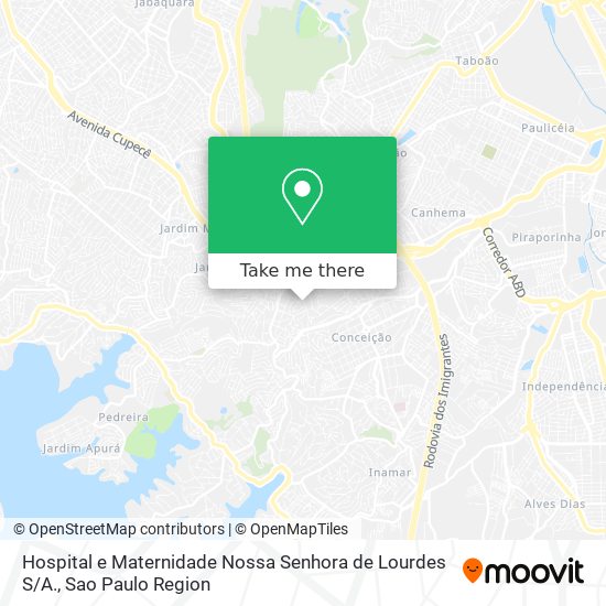 Hospital e Maternidade Nossa Senhora de Lourdes S / A. map