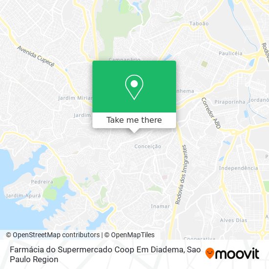 Farmácia do Supermercado Coop Em Diadema map
