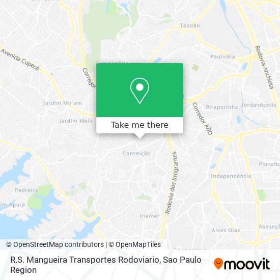 Mapa R.S. Mangueira Transportes Rodoviario