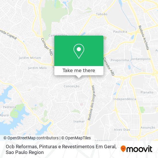 Ocb Reformas, Pinturas e Revestimentos Em Geral map