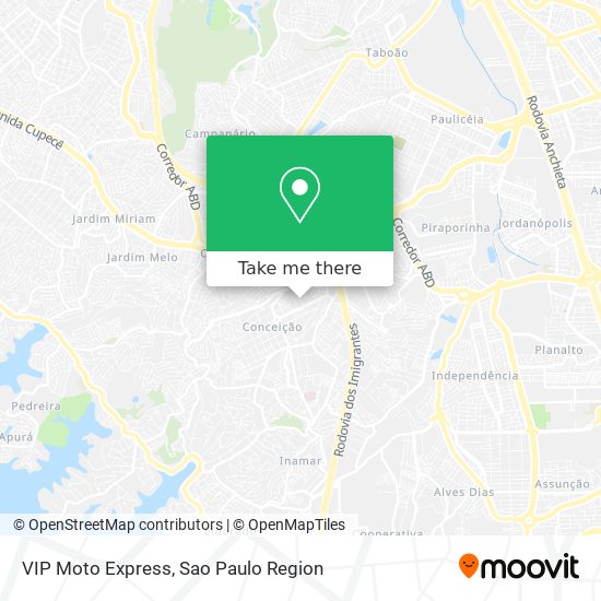 VIP Moto Express map