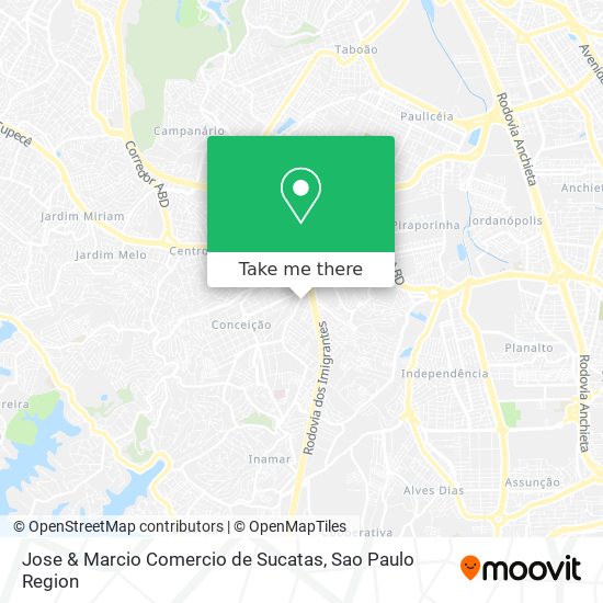 Mapa Jose & Marcio Comercio de Sucatas