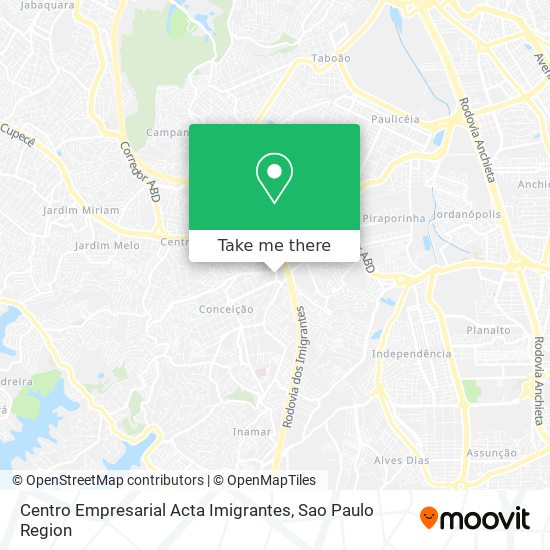 Mapa Centro Empresarial Acta Imigrantes