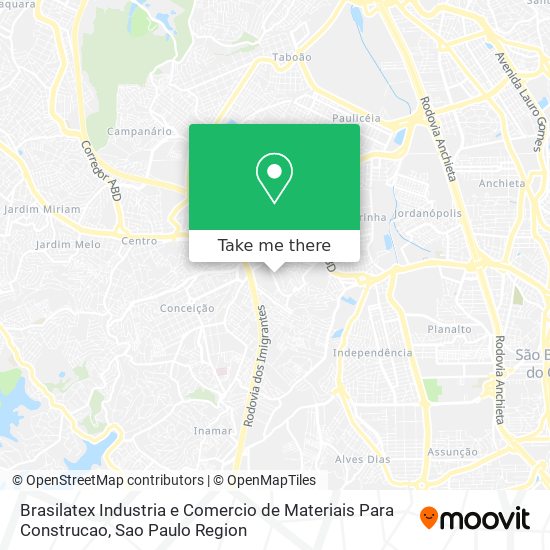 Mapa Brasilatex Industria e Comercio de Materiais Para Construcao