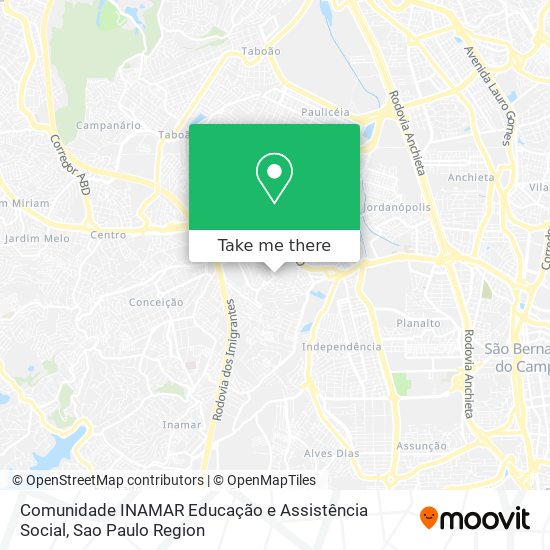 Comunidade INAMAR Educação e Assistência Social map