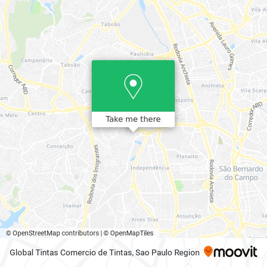 Global Tintas Comercio de Tintas map