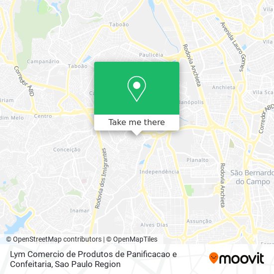 Lym Comercio de Produtos de Panificacao e Confeitaria map