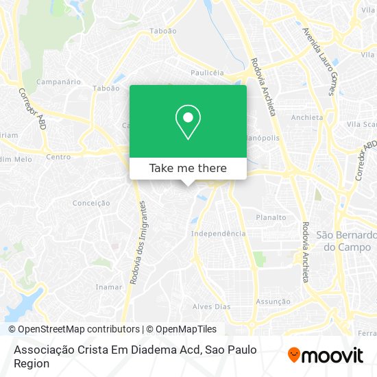 Associação Crista Em Diadema Acd map