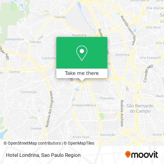 Mapa Hotel Londrina