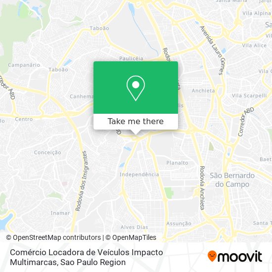 Comércio Locadora de Veículos Impacto Multimarcas map