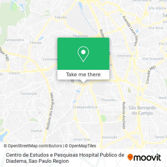 Centro de Estudos e Pesquisas Hospital Publico de Diadema map