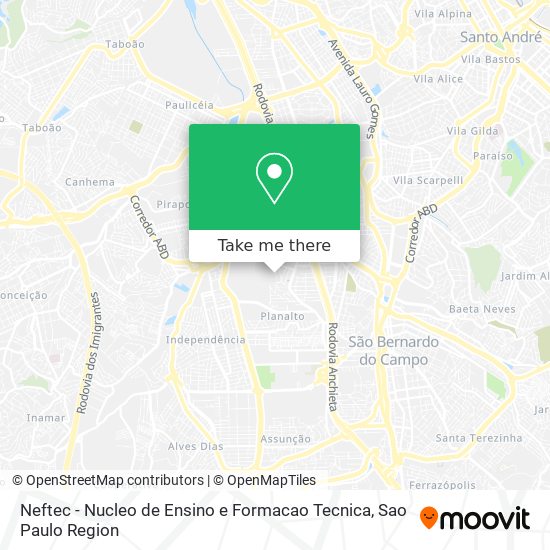 Neftec - Nucleo de Ensino e Formacao Tecnica map