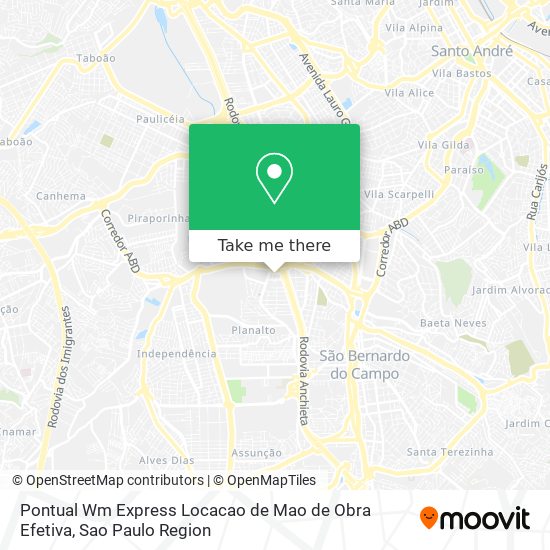 Mapa Pontual Wm Express Locacao de Mao de Obra Efetiva