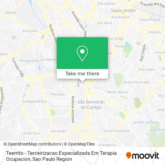 Teemto - Terceirizacao Especializada Em Terapia Ocupacion map