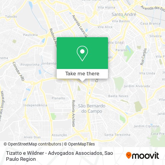 Tizatto e Wildner - Advogados Associados map